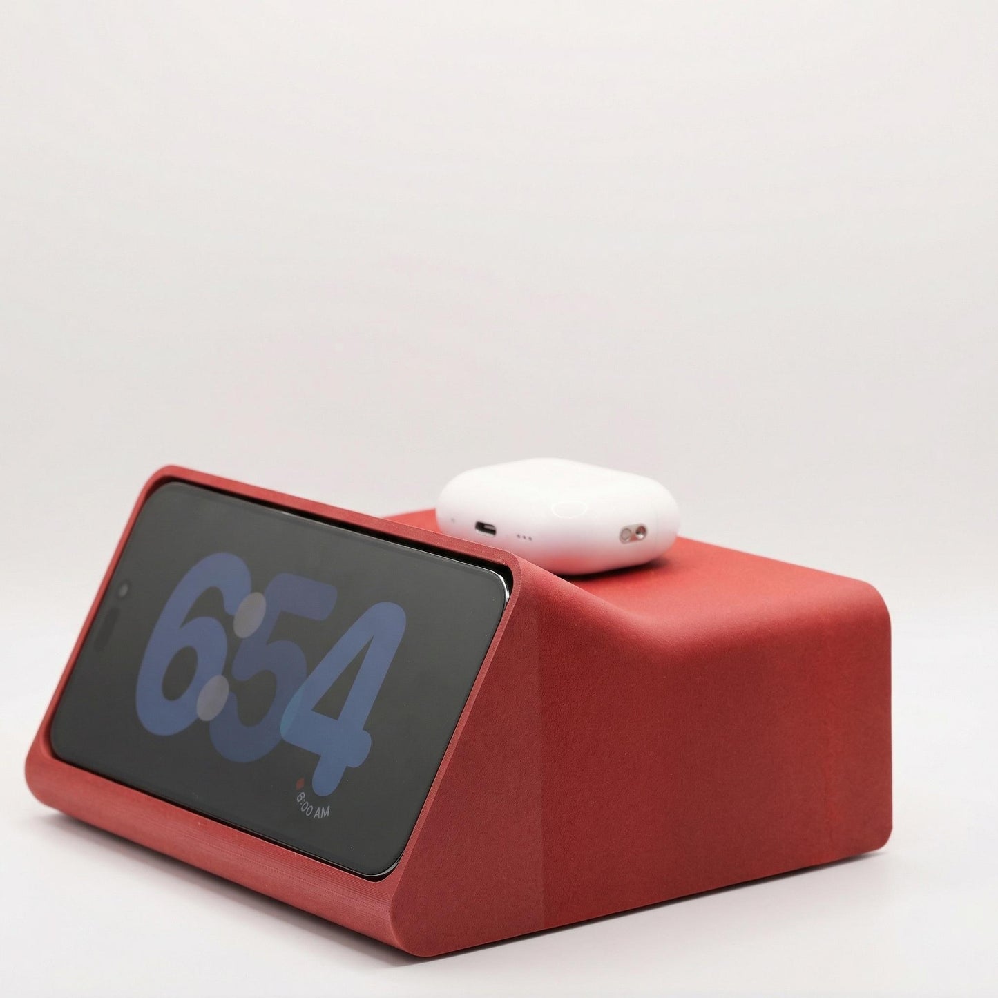 The CRT-1 iPhone Standby Dock: A New Angle on Time close-up of 3D-printed leg texture