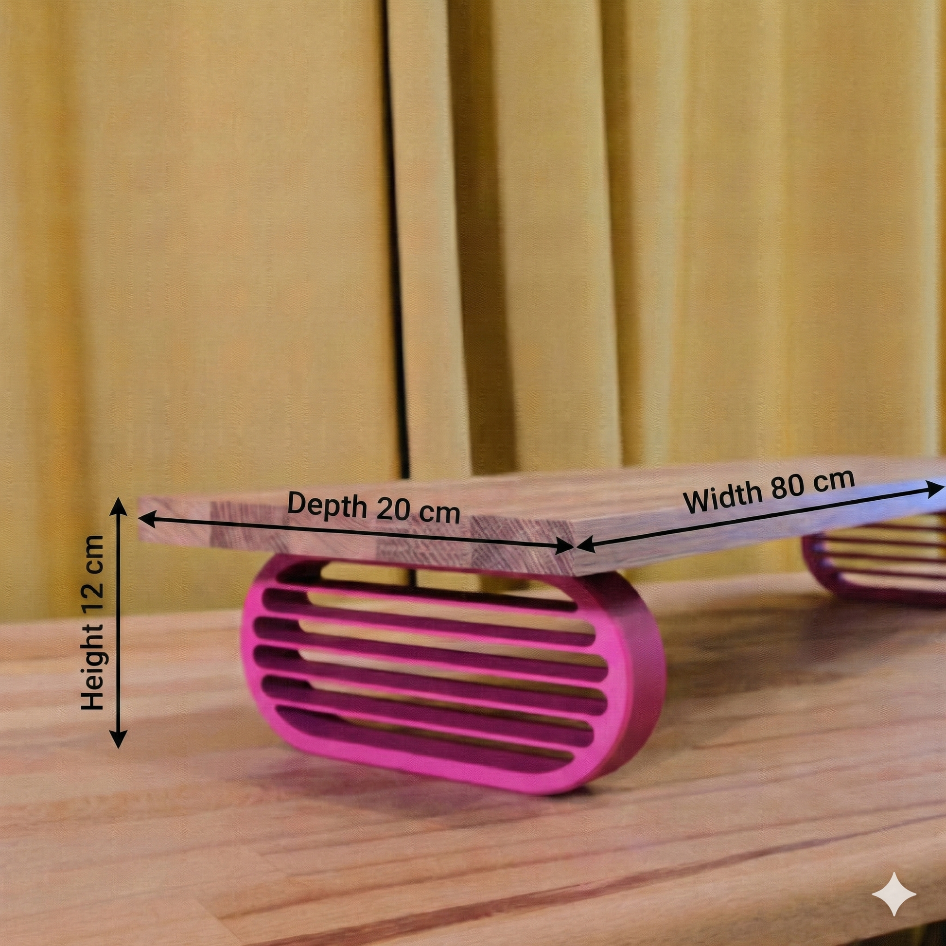 QuickDove Horizon Oval Modular Desk Stand showing tool-less leg attachment system