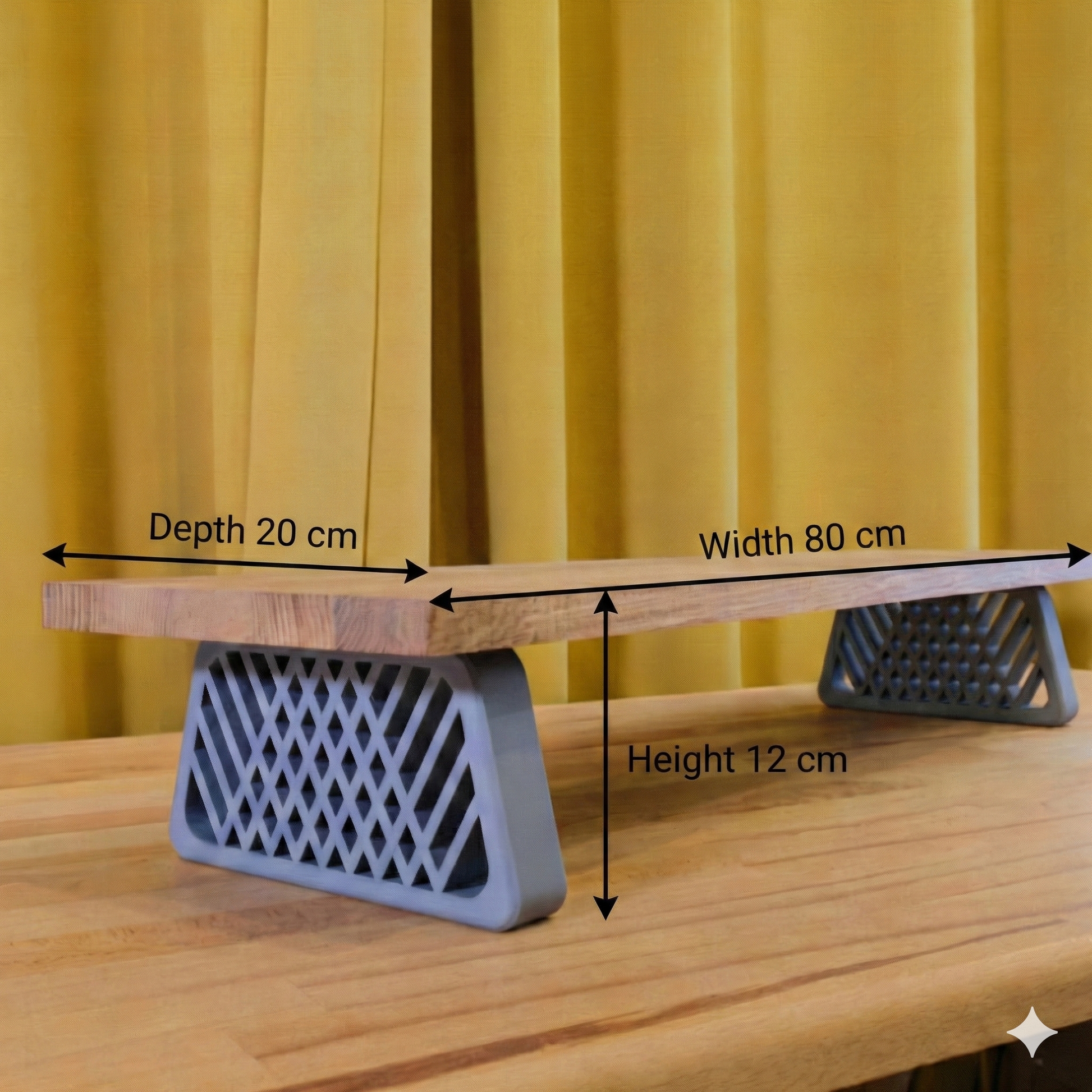 QuickDove Diamond Truss Trapezoid Modular Desk Stand with monitor and keyboard underneath