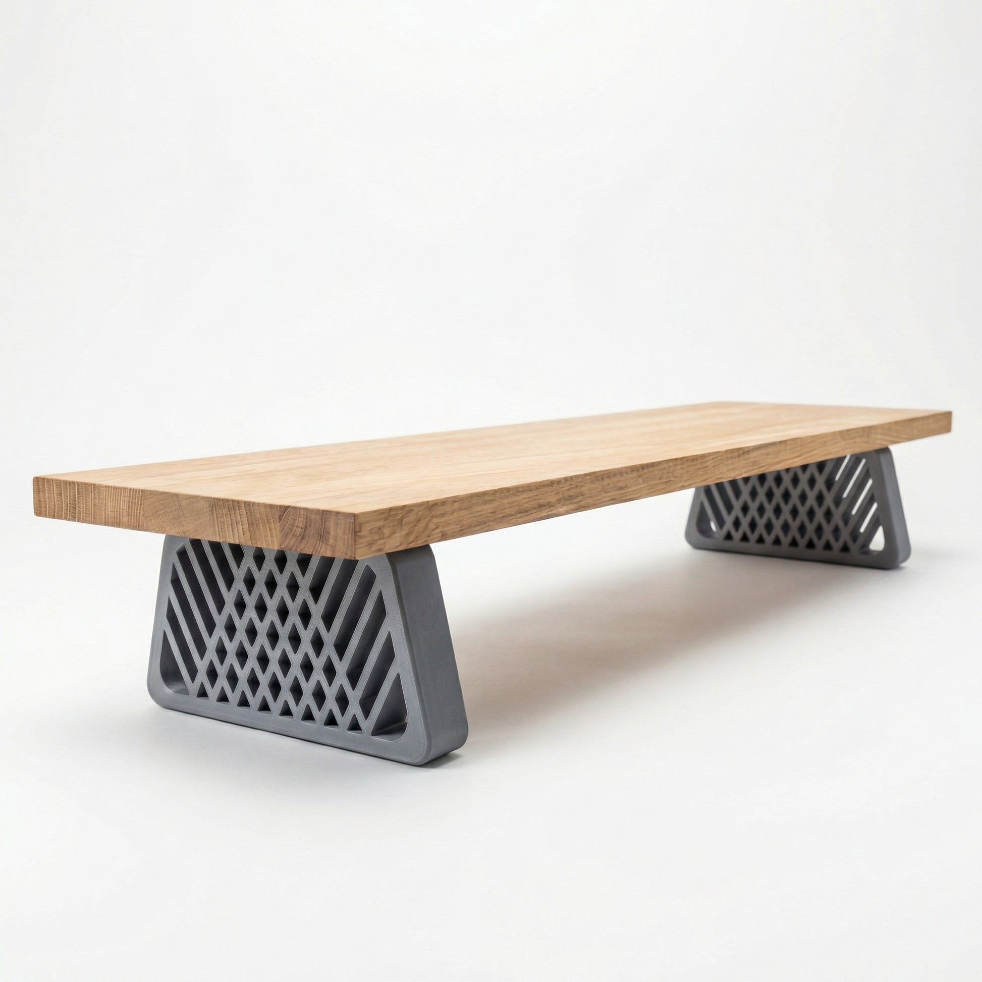 QuickDove Diamond Truss Trapezoid Modular Desk Stand close-up of 3D-printed leg texture