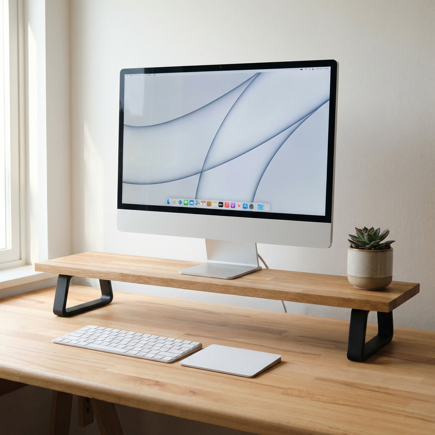 QuickDove Essential Trapezoid Modular Desk Stand close-up of 3D-printed leg texture