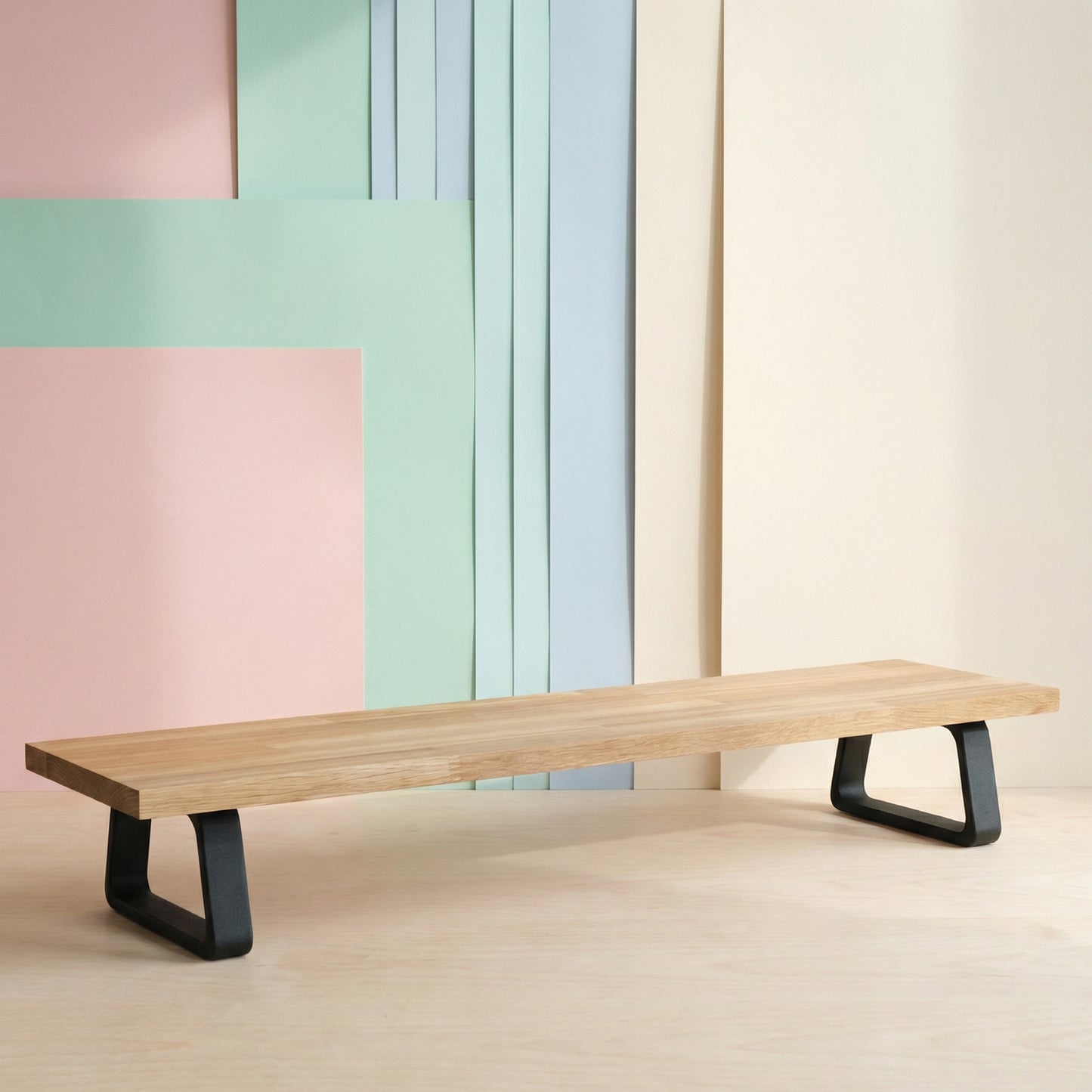 QuickDove Essential Trapezoid Modular Desk Stand showing QuickDove dovetail slide mechanism
