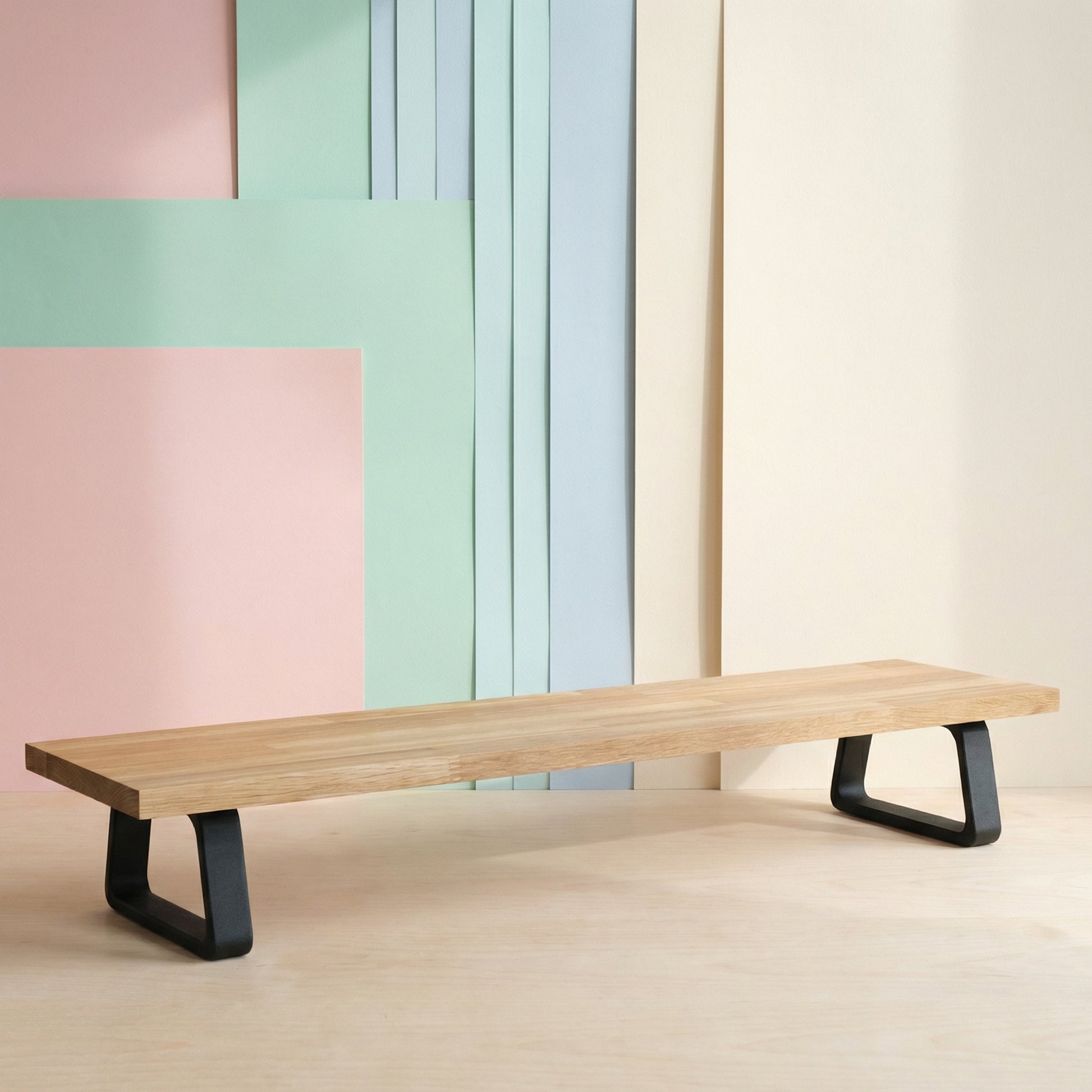 QuickDove Essential Trapezoid Modular Desk Stand showing QuickDove dovetail slide mechanism