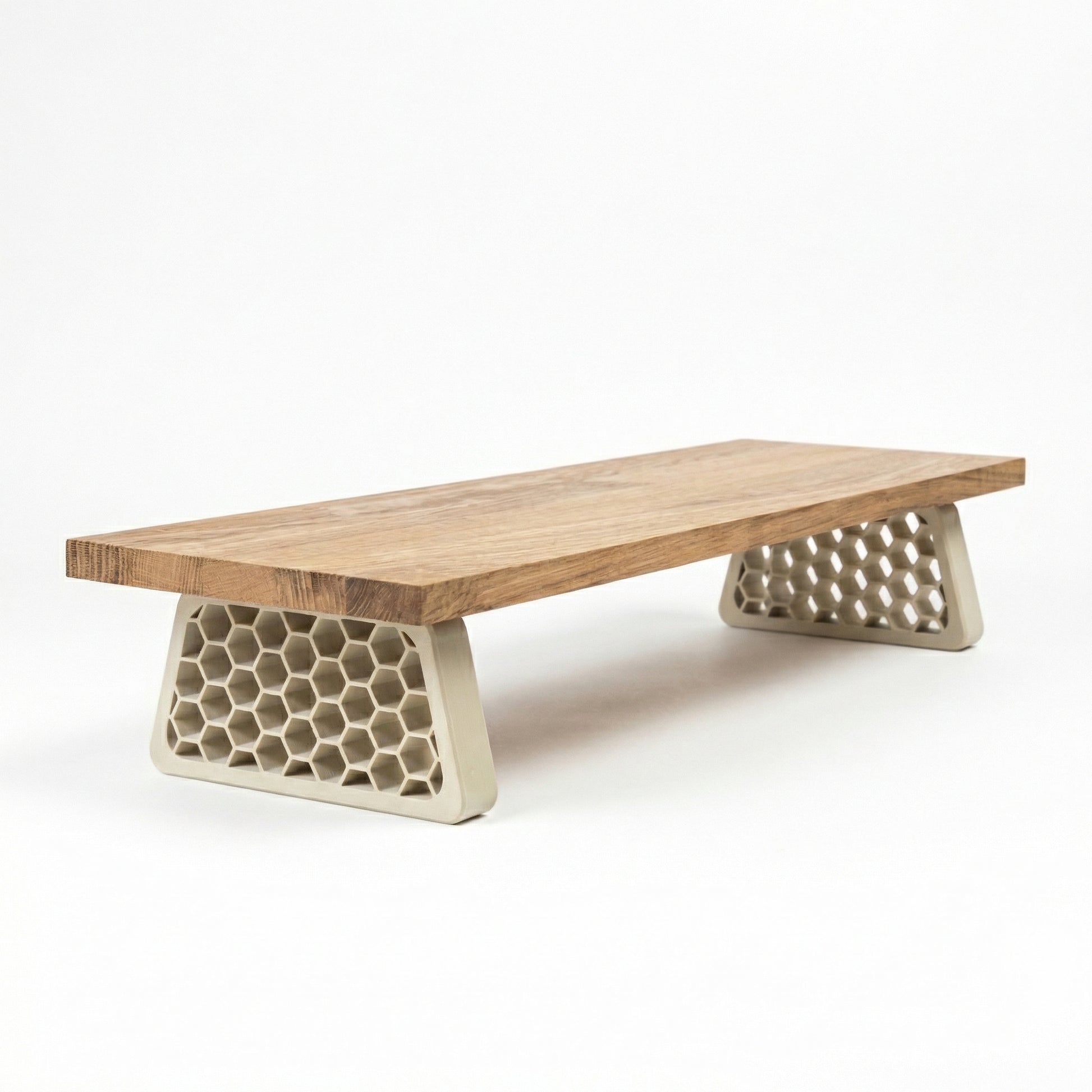 QuickDove Hex Trapezoid Modular Desk Stand close-up of 3D-printed leg texture