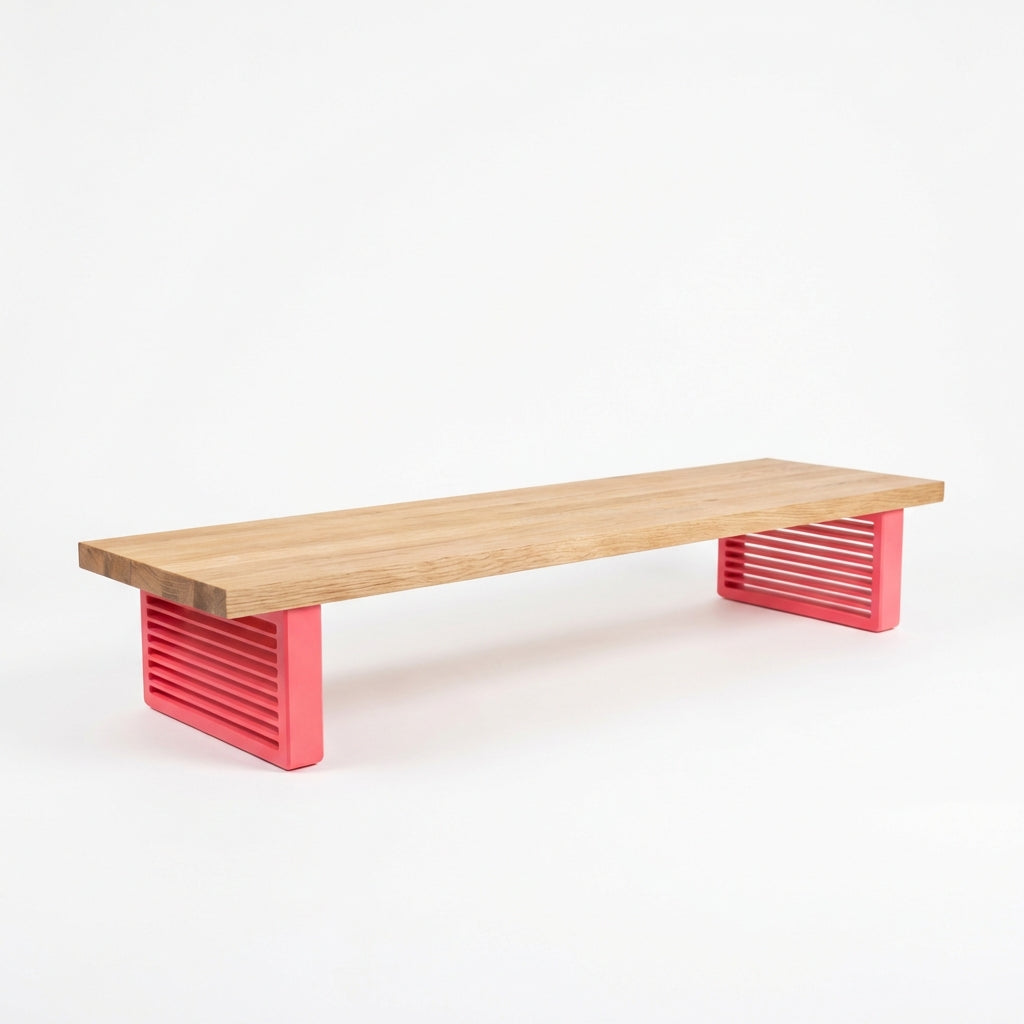 QuickDove Horizon Rectangle Modular Desk Stand close-up of 3D-printed leg texture