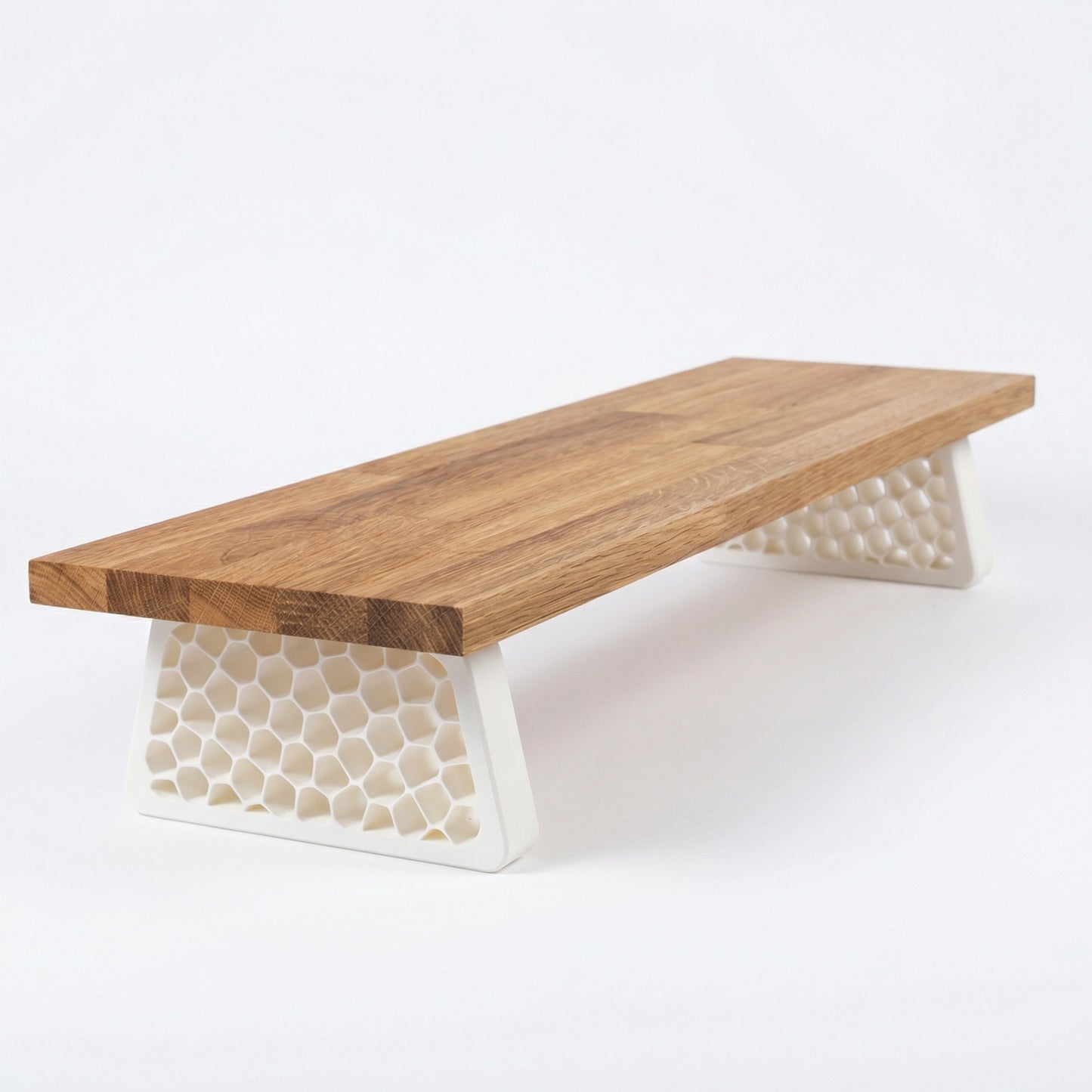 QuickDove Organic Trapezoid Modular Desk Stand close-up of 3D-printed leg texture