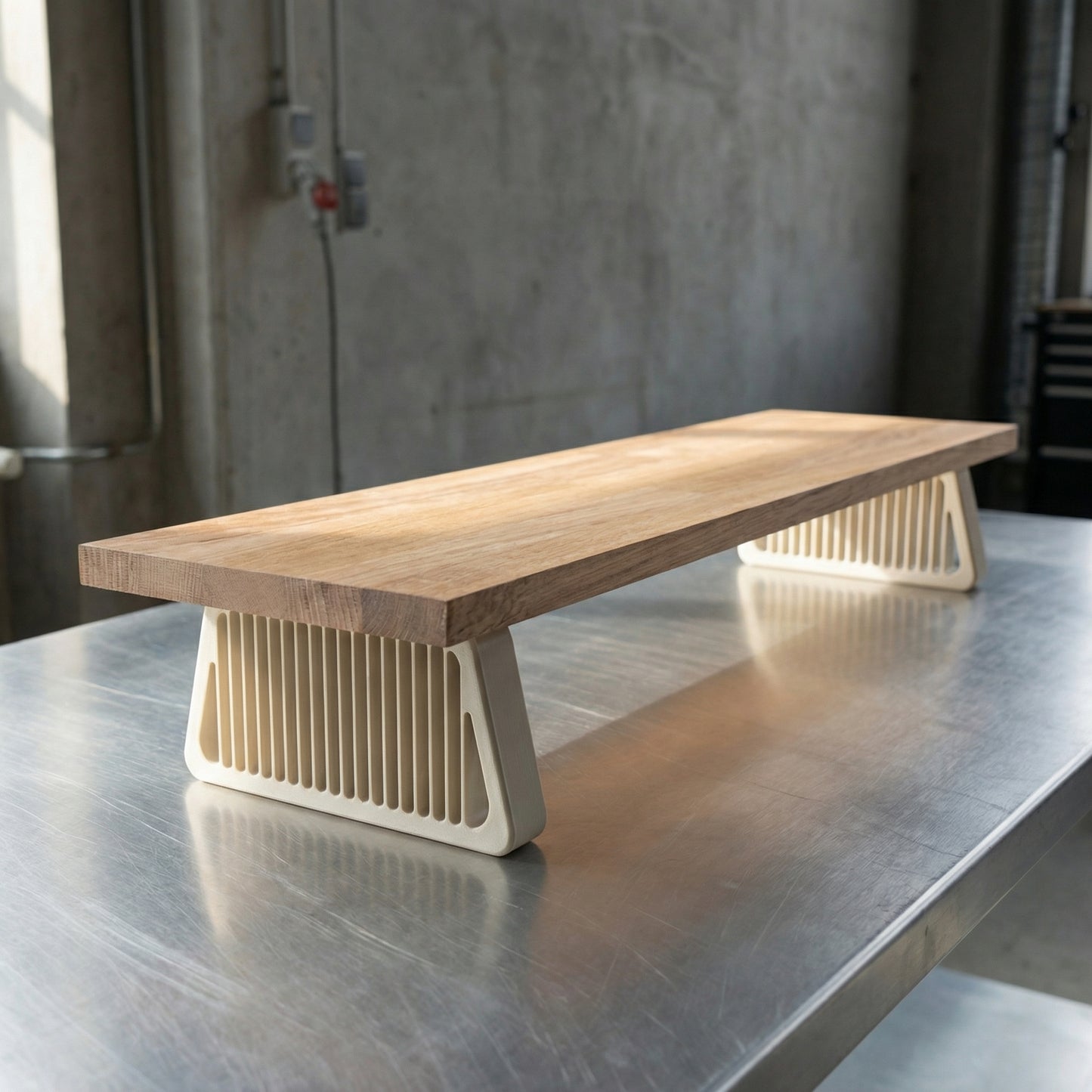 QuickDove Pillar Trapezoid Modular Desk Stand showing QuickDove dovetail slide mechanism