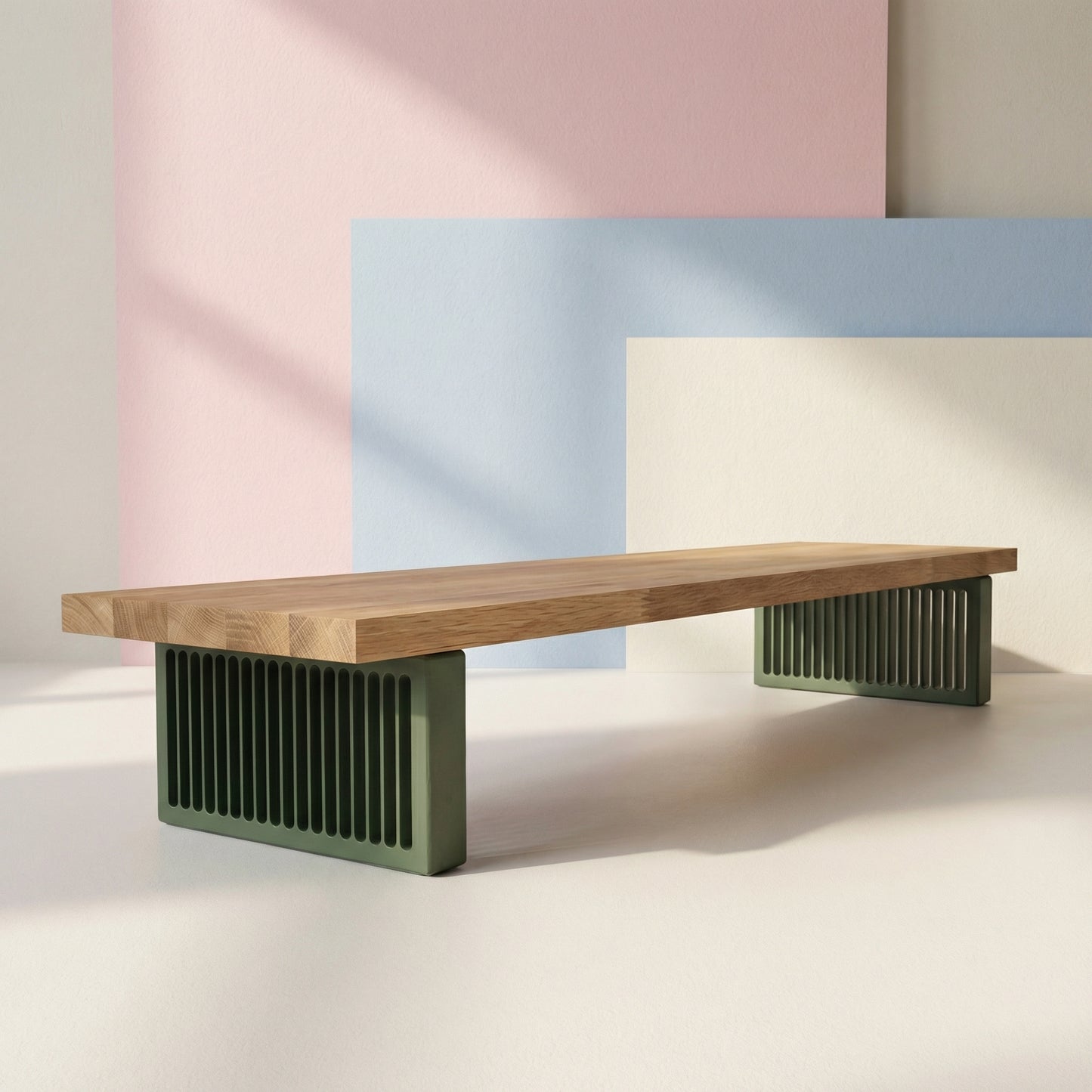 QuickDove Pillar Rectangle Modular Desk Stand showing QuickDove dovetail slide mechanism
