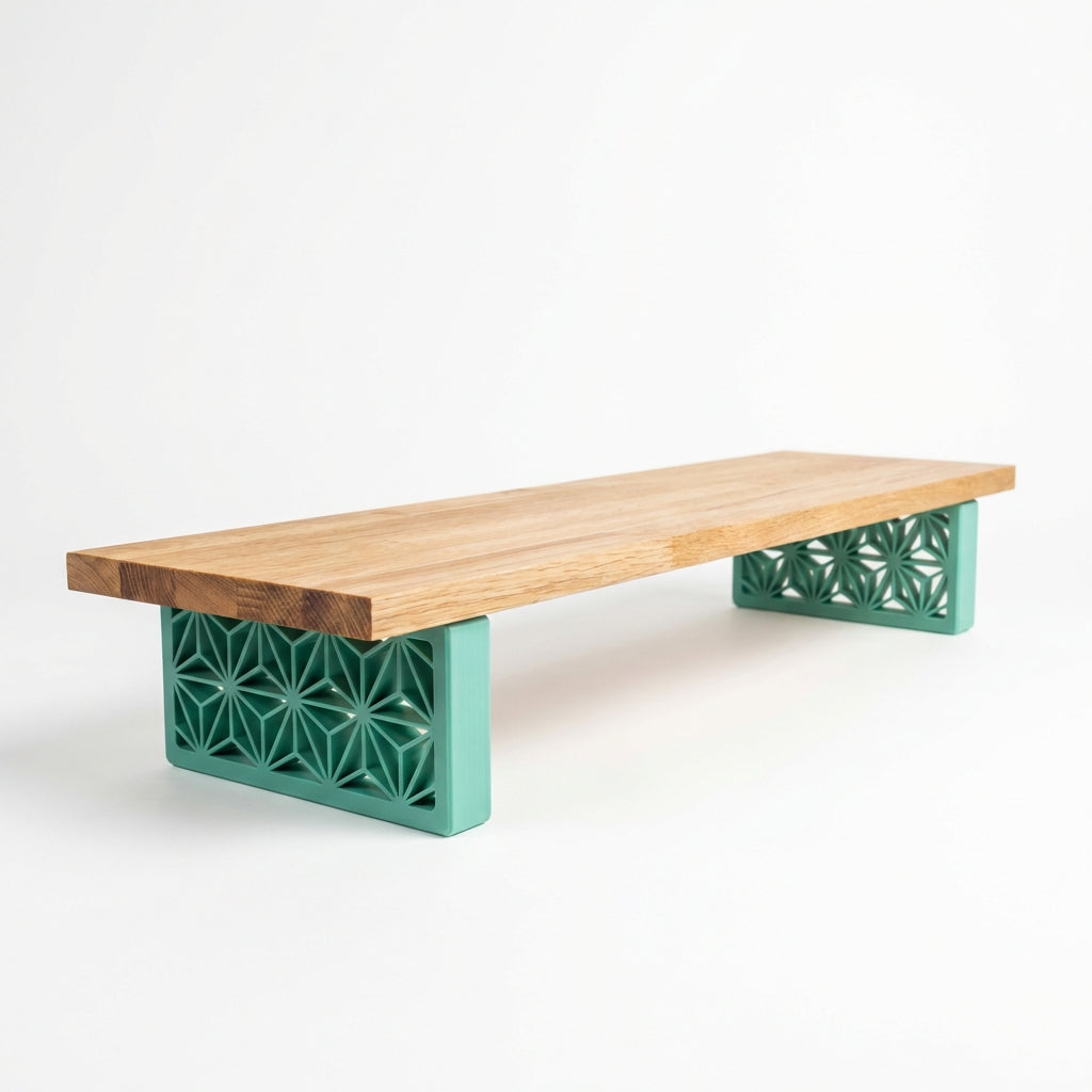 QuickDove Zen Rectangle Modular Desk Stand close-up of 3D-printed leg texture