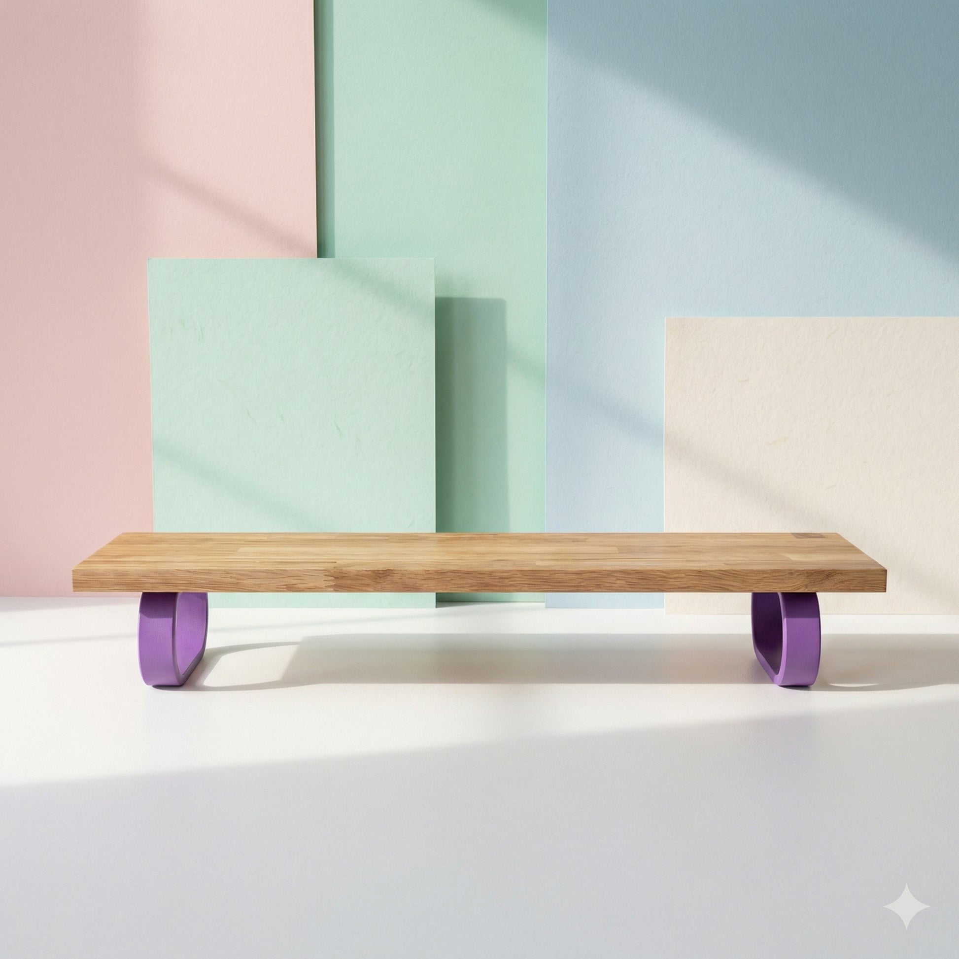 QuickDove Essential Oval Modular Desk Stand showing QuickDove dovetail slide mechanism