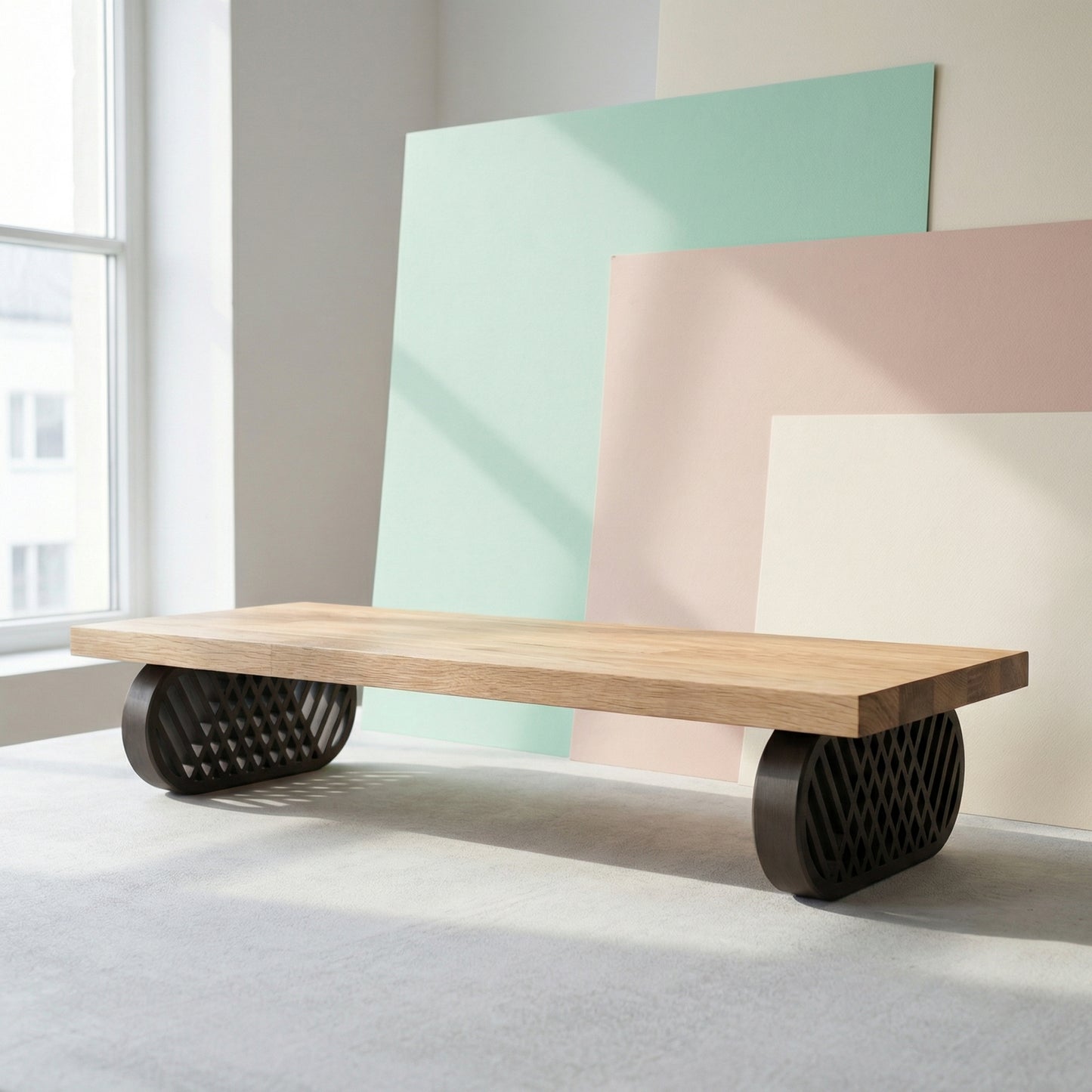 QuickDove Diamond Truss Oval Modular Desk Stand close-up of 3D-printed leg texture