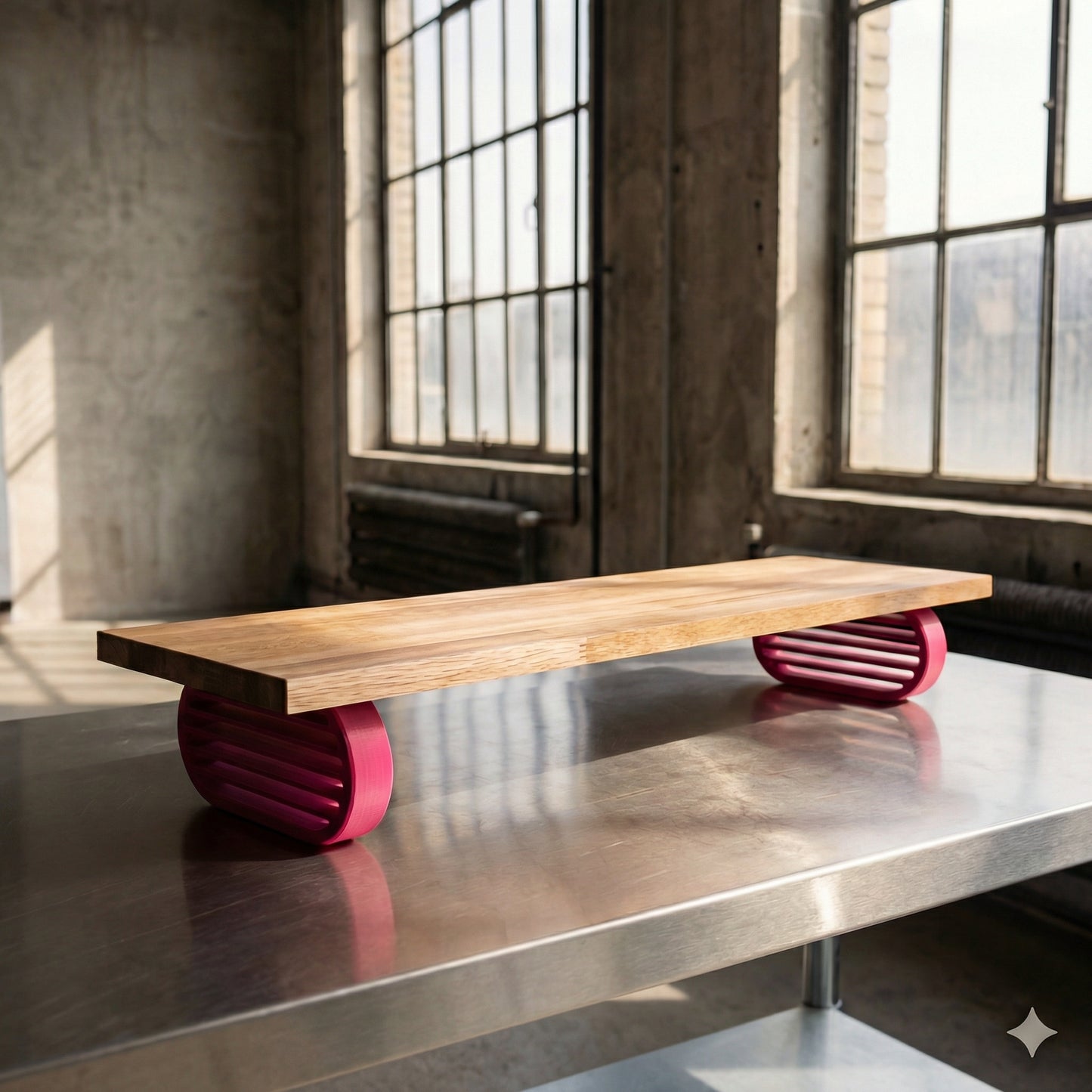 QuickDove Horizon Oval Modular Desk Stand showing QuickDove dovetail slide mechanism